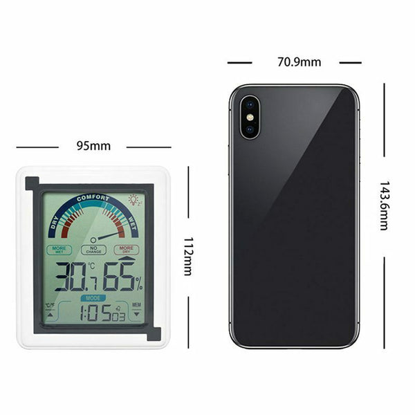 Electronic Weather Clock Temperature Humidity Meter Indicator Thermometer L B7O7