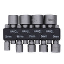 Nut Driver - 9 Piece Metric Hex Bits Socket Set 1/4 Drive