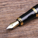 Stainless Steel Pen Student Office School Metal Ballpoint Pen Golden Clip