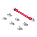 3 Pieces Red Motorcycle Motorbike Spoke Wrench Set 5.4-6.8mm Buckled Wheel