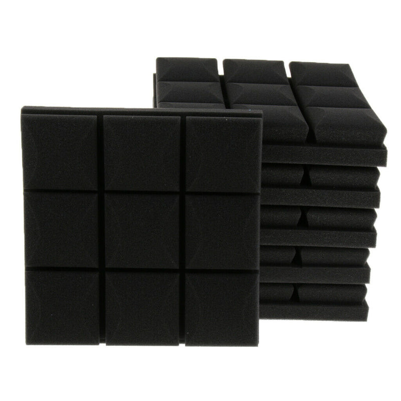 12x 2" X 10" X 10" Acoustic Foam Panels Soundproof Padding Mushroom Design