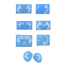 7 Sets Plastic Reusable Body Face Paint Painting Makeup Stencils Templates Stage
