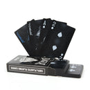 54pcs Waterproof Black Plastic Playing Cards Poker Cards Magic Playing Cards  Z