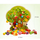 Baby Toddler Wooden Threading Beads Lacing Shapes Activity Cognition Toys
