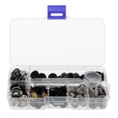 40 Sets 4 Colors Metal Snap Fastener Press Studs Kit for Leather Bag Clothes