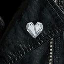 White Love Heart Brooch Cross Pins Alloy Badge Backpack Jacket Decor Gift A