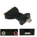 Portable USB Male to 2 RCA Female Video Power Adapter Converter HDTV 1 Piece