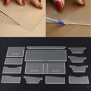 13Pcs Clear Acrylic Fiber Wallet Pattern Stencil Template Tool DIY Leather Craft