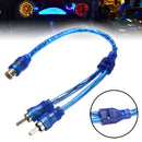 1 RCA Male To 2 Female Splitter Stereo Audio Y Adapter Cable Wire Plug Connector