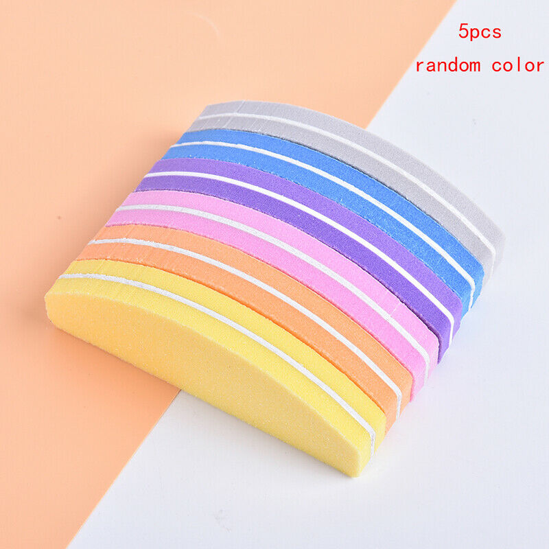 5pcs New Sponge Nail Art Tips Buffer Sanding Nail Buffer Block Files SpongeJ Gn