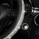 1Pc New Car Truck Steering Wheel Cover Bling Rhinestone Leather Univers YHW