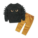 Boys Cute 2pc Pullover Sweatshirt Top + Pant Clothes Set Baby Toddler Boy O