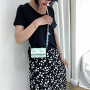 Mini Shoulder Bags Candy Color Purse Women PU Crossbody Handbag (Green)