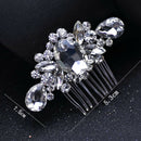 Women's Bridal Wedding Flower Diamante Rhinestones Hair Clip Comb (04) B4T1