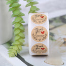 500PCs Handmade Thank You Stickers Paper Seal Labels Round Stationery DecorSEAU