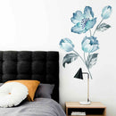 Mural Art Home Decoration Waterproof Orchids Pattern Removable PVC Wall Stickers