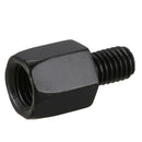 2 PCS motorcycle MIRROR ADAPTORS CONVERTS CLOCKWISE 8MM TO 10MM BLACK