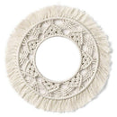 Wall-Mounted Mirror Lace Fringe 2 Sets Of Small Round Decorative Boho Mirro