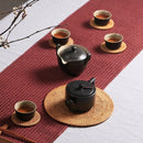 1X(6Pcs/ Drink Coasters Set For Kungfu Tea Accessories Round Tableware Plac