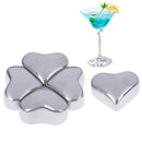 Love Shape Stainless Steel Ice Cubes Whiskey Red Wine Summer Iced Drink ^i
