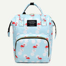 Bird Printing Mummy Maternity Nappy Backpacks Women Baby Care Bag (Blue)