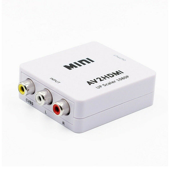3 RCA to HDMI Converter Composite AV CVBS Video Adapter 1080p For Wii NES SNES