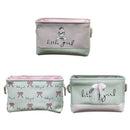 New Pink Laundry Basket Organizer For Dirty Clothes Cotton Ballet Girl Bow