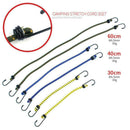 6pcs/Set Bungee Cords Wires With Zinc Hooks Cables Rope Elastic Bungie Stra R7F2
