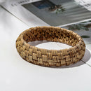 Fashion Handmade Straw Rattan Bracelet Simple Big Round Rattan Bracelet Wom