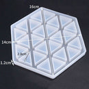 4X(Coaster Concrete Silicone Mould Diamond Stripe Shaped Design Diy Epoxy RW5K6)