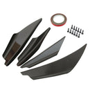 Universal 4 Pcs Set Carbon Fiber Bumper Fender Body Side Canards Shark Fins