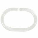 12Pcs Plastic Bathroom Shower Curtain Hooks Rings - Clear S1K5