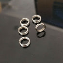 Stainless Steel 200pcs 5 Size Fishing lures Split Rings For Fish Snap Con ARB