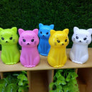 5Pcs/set Cartoon Mini Candy Color Animal Cat Pencil Sharpeners Pencil Cut JR