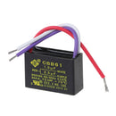 CBB61 1.5uF+2.5uF 3 Wires Black AC 250V 50/60Hz Capacitor For Ceiling Fan