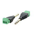 6.35mm 1/4 Stereo Audio Male to AV 3-Screw Terminal Female Adapter Connecto