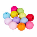 100PCs Acrylic Spacer Beads Round Mixed 10mm(3/8 inch)Dia.