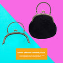 16.5cm Embossed Wallet Metal Handle Arc-shaped for DIY Handware Accessories