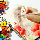 42 Colors Pigment Paints Set Solid Watercolor With Waterbrush For Drawing P U2U5