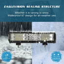 Led Light Bar Night 12 Inch 180W Triple Row Flood Spot Combo 6000K Led Bar