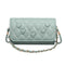 Women Love Lattice Pattern Crossbody Bag PU Shoulder Totes Handbag (Green)