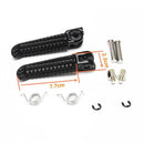 2Pcs Black Front Rear Foot Pegs Footrest Kit For Yamaha YZF R1 R6 R6S Black