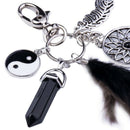 Dreamcatcher Keyring Bag Charm Fashion Boho Jewelry Feather Keychain Black A5J2