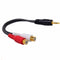 3.5 mm Phono Stereo Male Jackto 2 RCA Female Audio Adapter Y Cable Cord