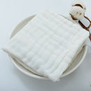 Handkerchief Baby Infant Kids Soft Cotton Towel Reusable Bib (White) A