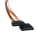 1Pc SATA Y-Stromkabel 2x 4pin Stecker an 15pin Buchse Molex/SATA Strom AdapteJ&k