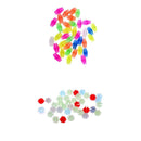 72Pcs Bike Wheel Spoke Beads, Luminous Plastic Clip Spoke Bead Decorations