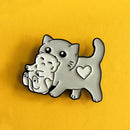 Lovely Cat Badge Cartoon Animal Lapel Enamel Brooch Jackets Jewelry Gift