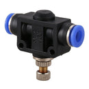 Pneumatic Quick Fitting 6mm to 6mm Push In Speed Controller Valve 3pcs V5E9