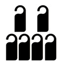 6Pcs Wooden Door Sign Hanger Two-sided Wooden Blackboard Door Warning Tag